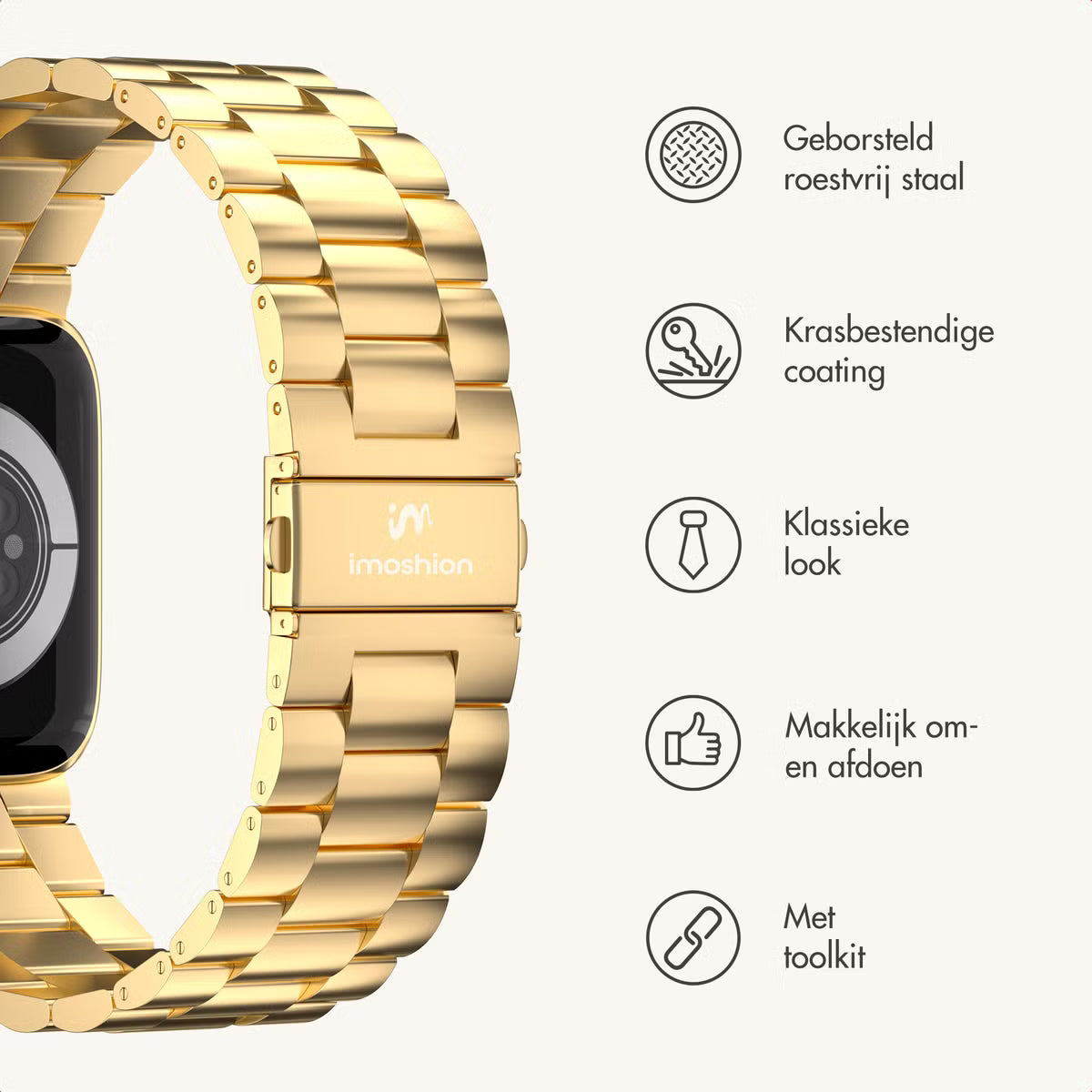 imoshion Stalen bandje voor de Apple Watch | 38/40/41/42 mm - Goud