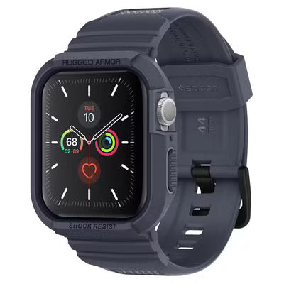 Spigen Rugged Armor™ Pro case voor de Apple Watch 44 mm / 45 mm - Zwart