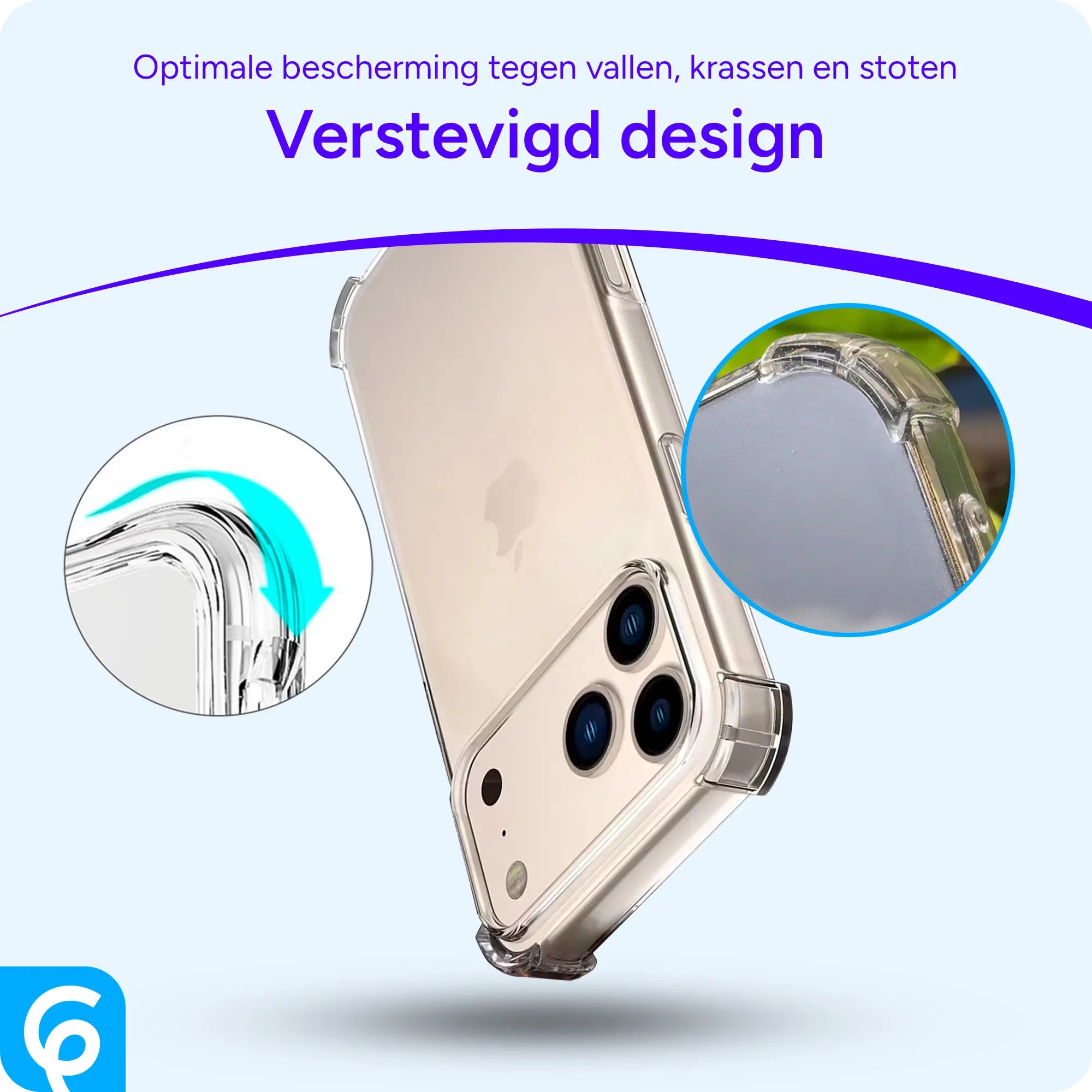 Apple iPhone 17 Pro Max Hoesje Schokbestendig en Dun TPU Back Cover Transparant