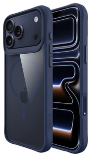 Buddi Hybrid iPhone 17 Pro Max Hoesje MagSafe Back Cover Matched Blauw